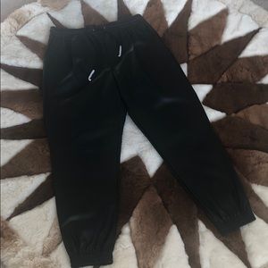 BRAND NEW**ZARA Black faux leather joggers.